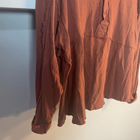Urban Outfitters UO Freddie Henley OversizednTunic Top in Burnt Orange Size XS - Picture 5 of 12